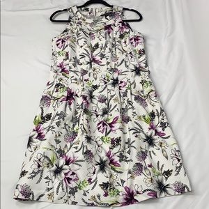 WHBM Sleeveless Floral Seamed Tulip Dress size 14